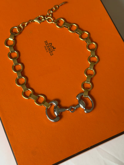 NEW!! Two Tone Snaffle Bit Necklace
