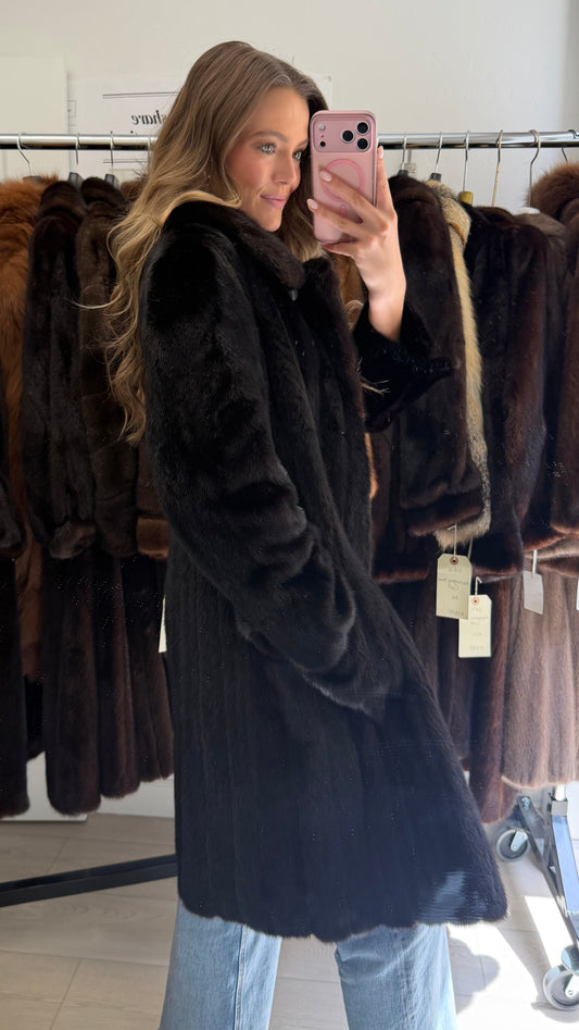 #50 Vintage Ranch Mink Coat Size Small