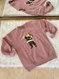 AS SEEN ON WHITNEY RIFE!! "Champagne Santa" Oversized Sweatshirt in 3 Colors