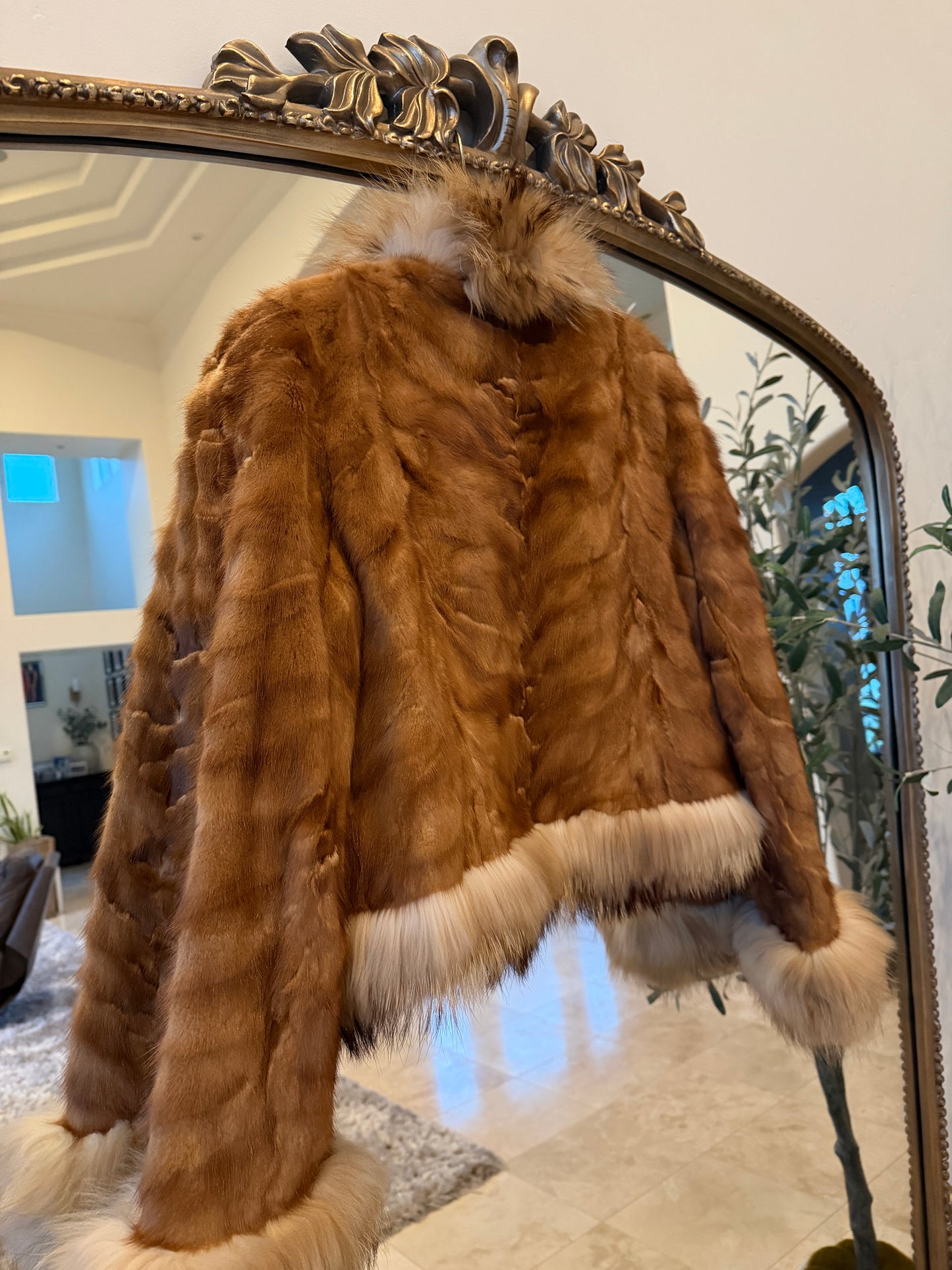 #GB42 Vintage Sheared Mink & Fox Jacket Size Small
