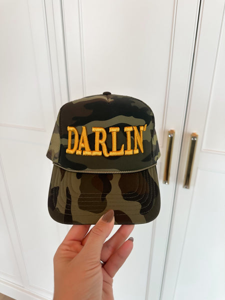 NEW!! DARLIN Trucker Hat in Camo by DARLIN' Brand - Pre Order