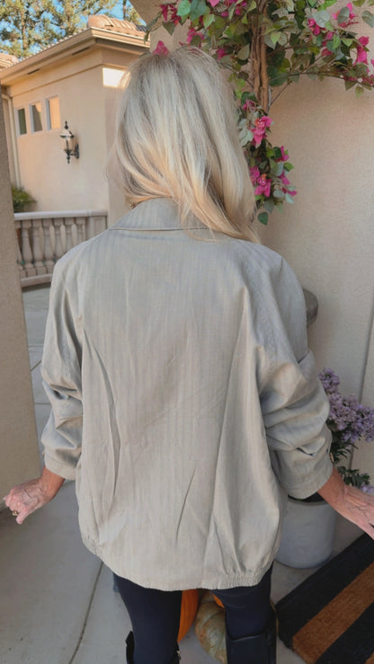 NEW!! Vintage Burberry Lightweight Bomber Jacket Size Large