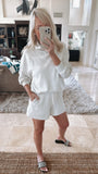 AS SEEN ON ASHLEE NICHOLS!! Atrium 4.5" High Rise Shorts in Ivory by VARLEY