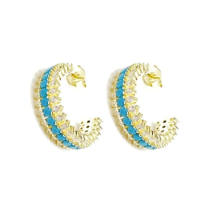 Trendsetter Crystal Hoops
