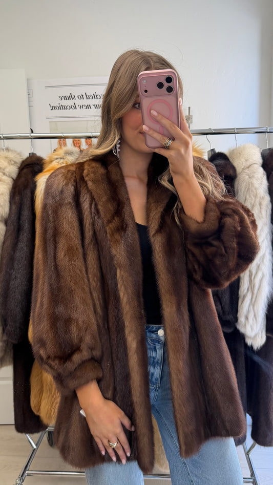 #12 Vintage Demi Buff Mink Jacket Size XS/S
