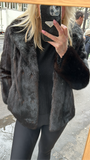 Paris #9 - Vintage Mahogany Mink Jacket, Size Small