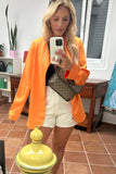 NEW!! Felix Tangerine Blazer in Satin by Show Me Your MuMu