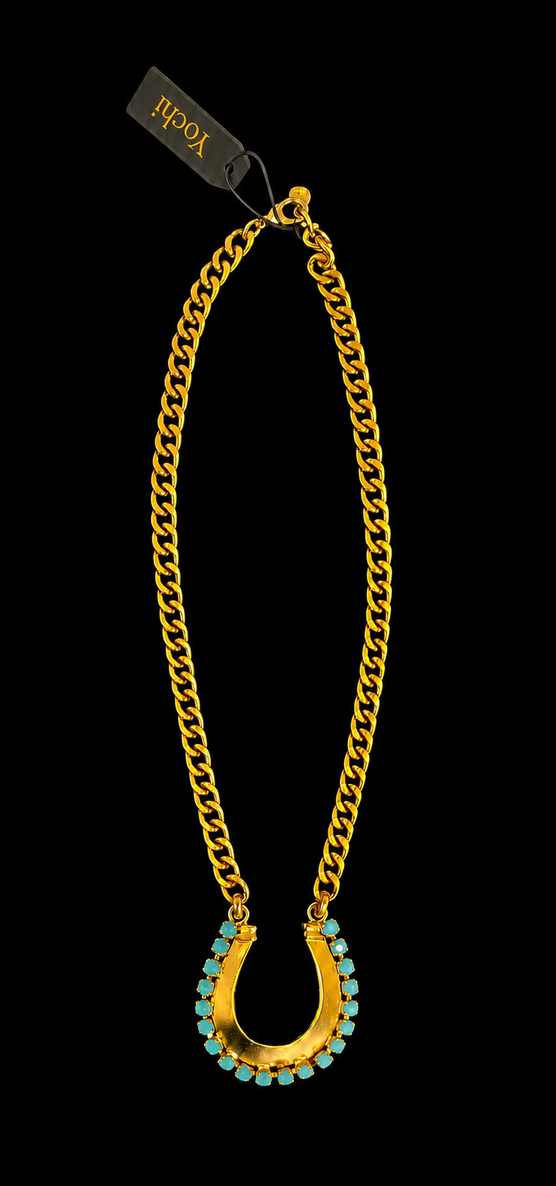 Horseshoe Necklace w/ Turquoise Stones - PRE ORDER