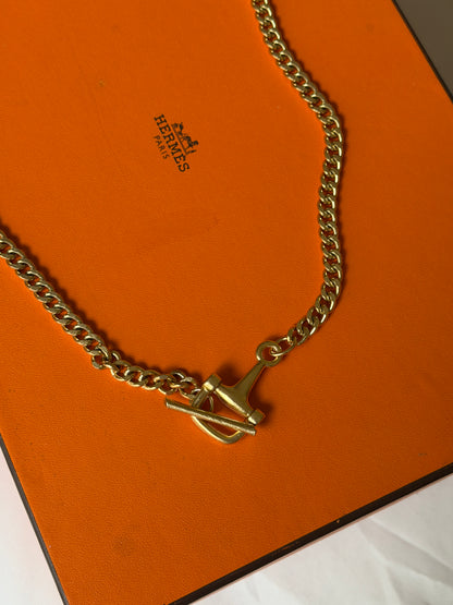 NEW!! Half Snaffle Bit Necklace in Gold