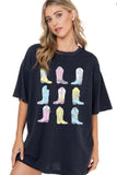 NEW!! “Boots” Graphic Oversized Tee as seen on Magen Reeves!