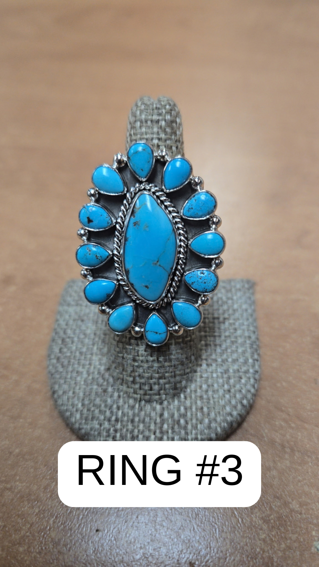 "Sundance" Adjustable Kingman Turquoise Ring