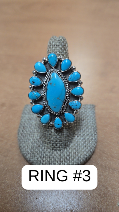 "Sundance" Adjustable Kingman Turquoise Ring