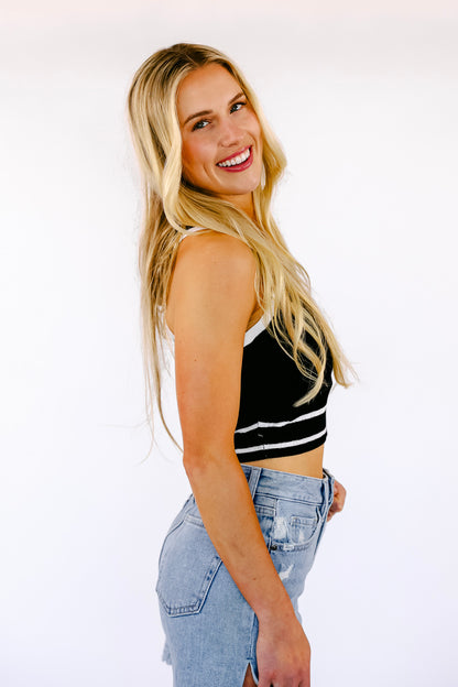 FINAL SALE!! Blair Striped Crop Tank