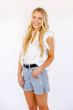 NEW!! Poppy Linen Blouse in White