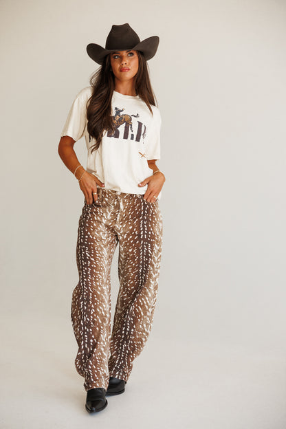 Dakota Barrel Leg Jeans in Bambi