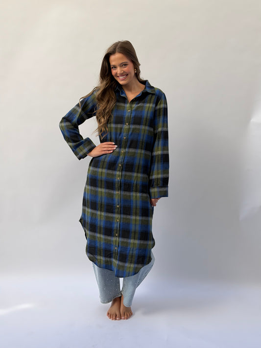 FINAL SALE!! Blue Skies Button Down Duster