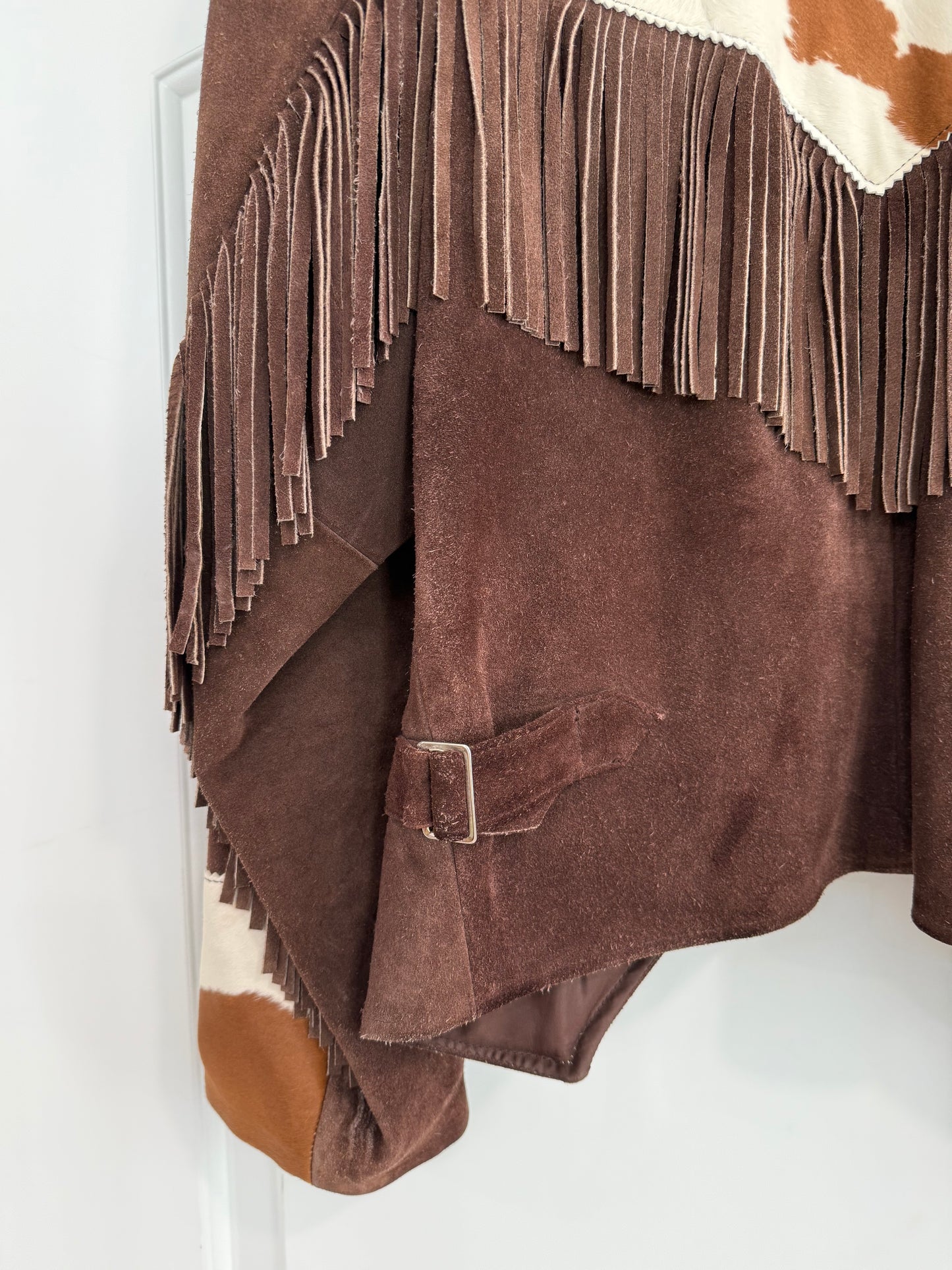 Vintage 90's Horseland Fringe Suede Jacket Size Large