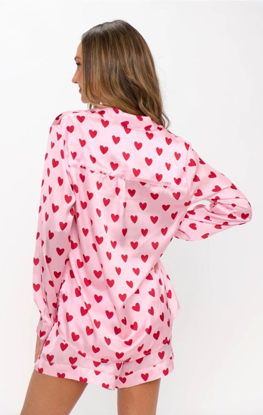 FINAL SALE!! Early Riser PJ Set in Queen Of Hearts Silky