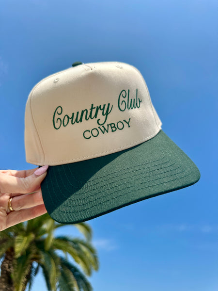 GB ORIGINAL!! Country Club Cowboy Trucker Hat in Beige