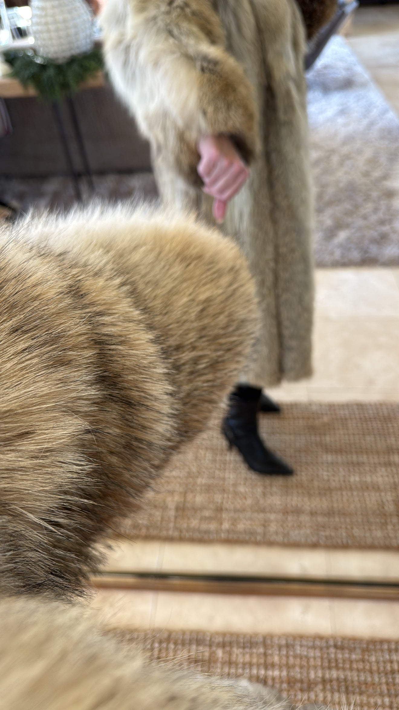 #37 Vintage Coyote Fur Full Length Coat