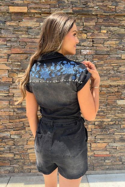 Midnight Rodeo Denim Romper
