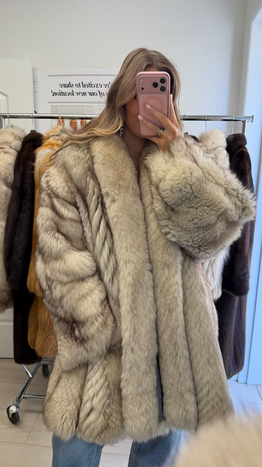 #4 Vintage Blue Fox Stroller Size Large