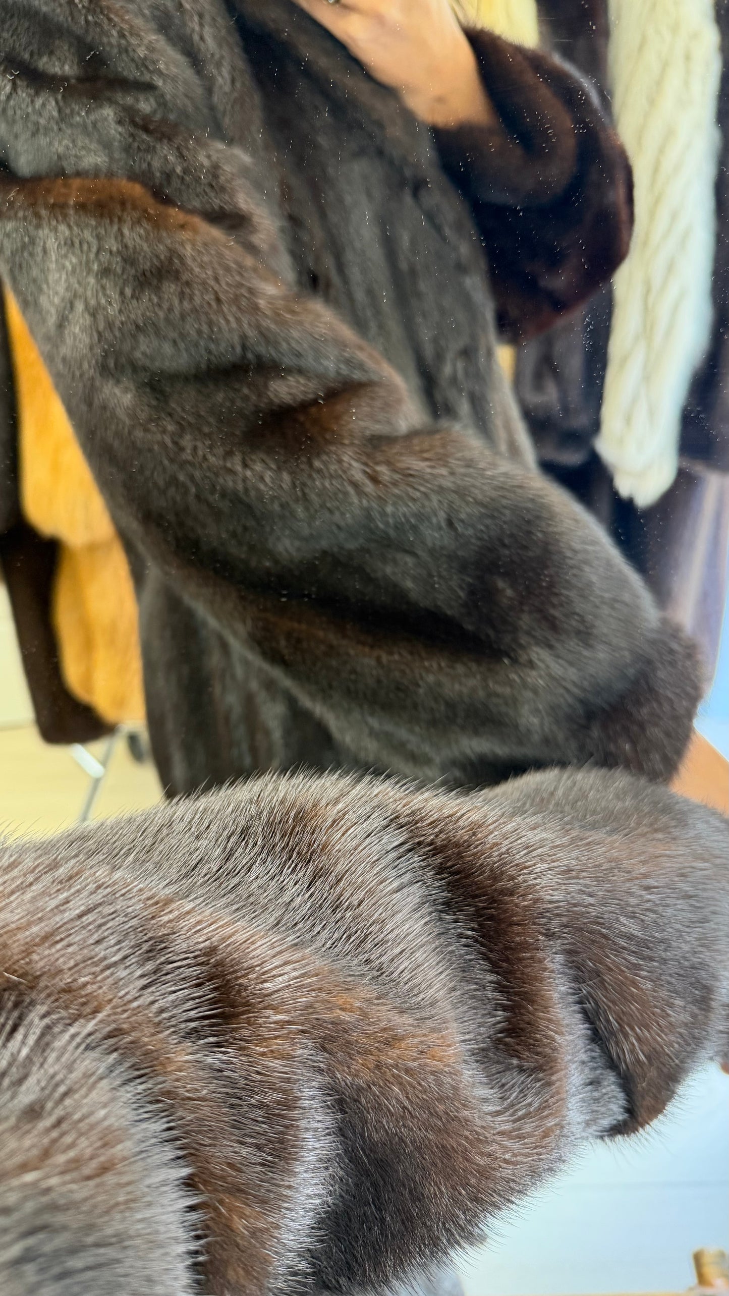 #19 Vintage Ranch Mink Coat Size Medium