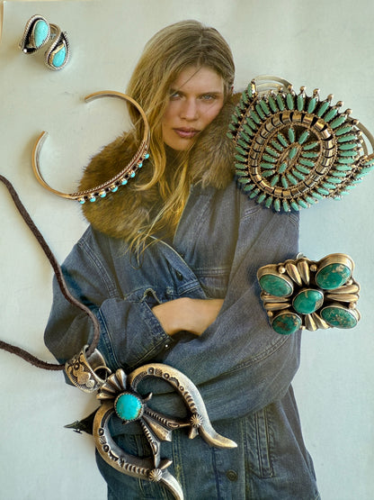 NEW!! "Eclipse" Kingman Turquoise Cuff Bracelet