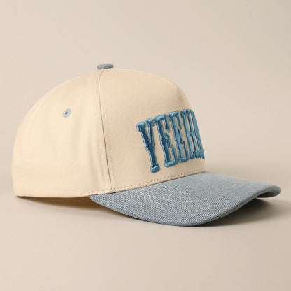 FINAL SALE!! Yeehaw Trucker Hat in Light Blue