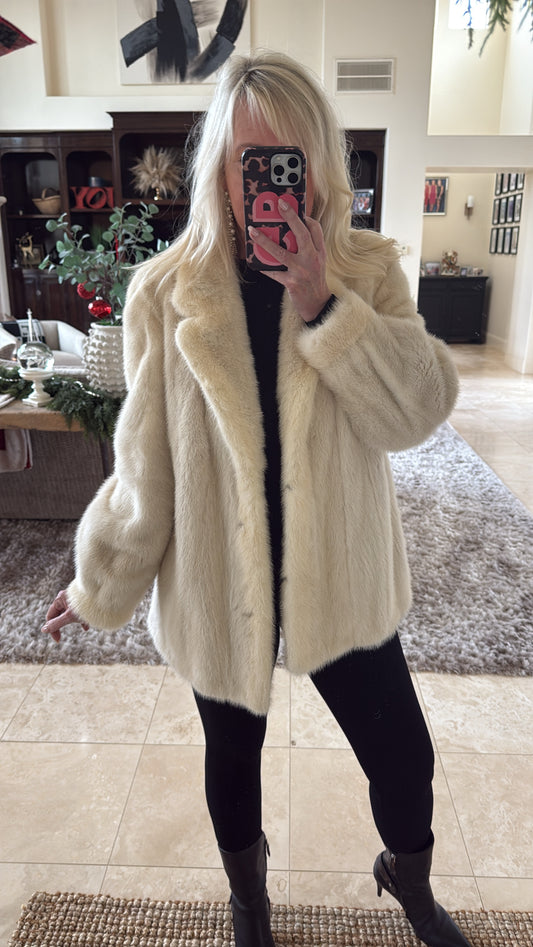 #49 Vintage Pastel Mink Jacket