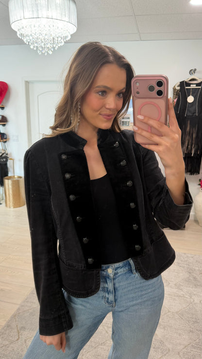 Vintage Ralph Lauren Denim Military Jacket Size 12