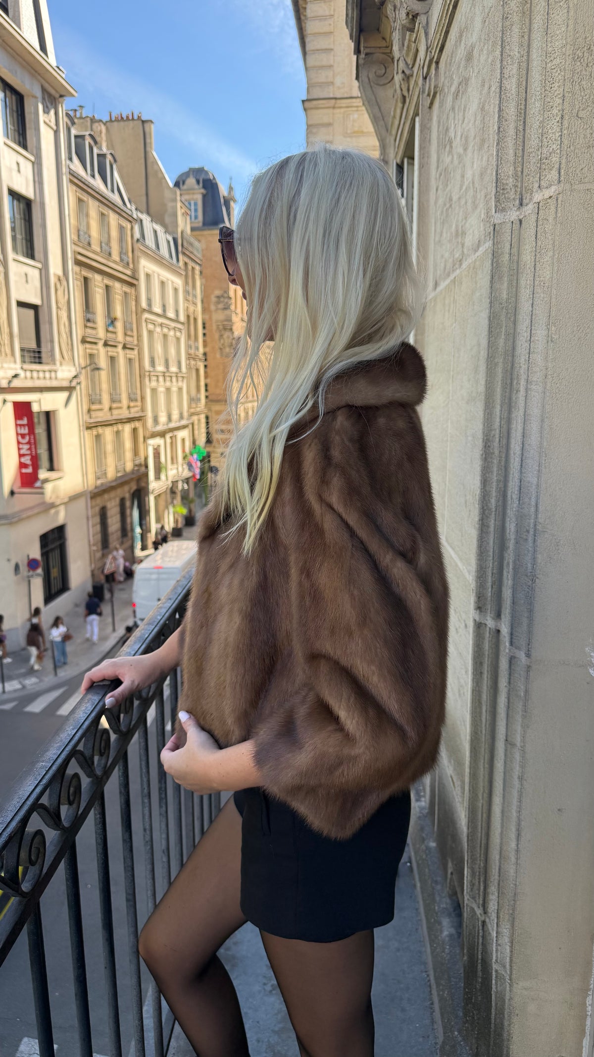 #107 Vintage Demi Buff Mink Cropped Jacket Size Small/Medium