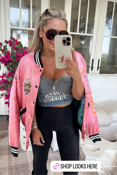 AS SEEN ON WHITNEY RIFE!! The "Coors Light" Official Nylon Bomber Jacket in Pink