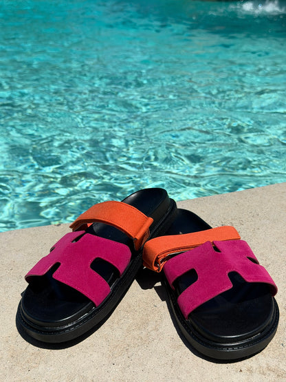 The Lowkey Famous Slide in Pink and Orange