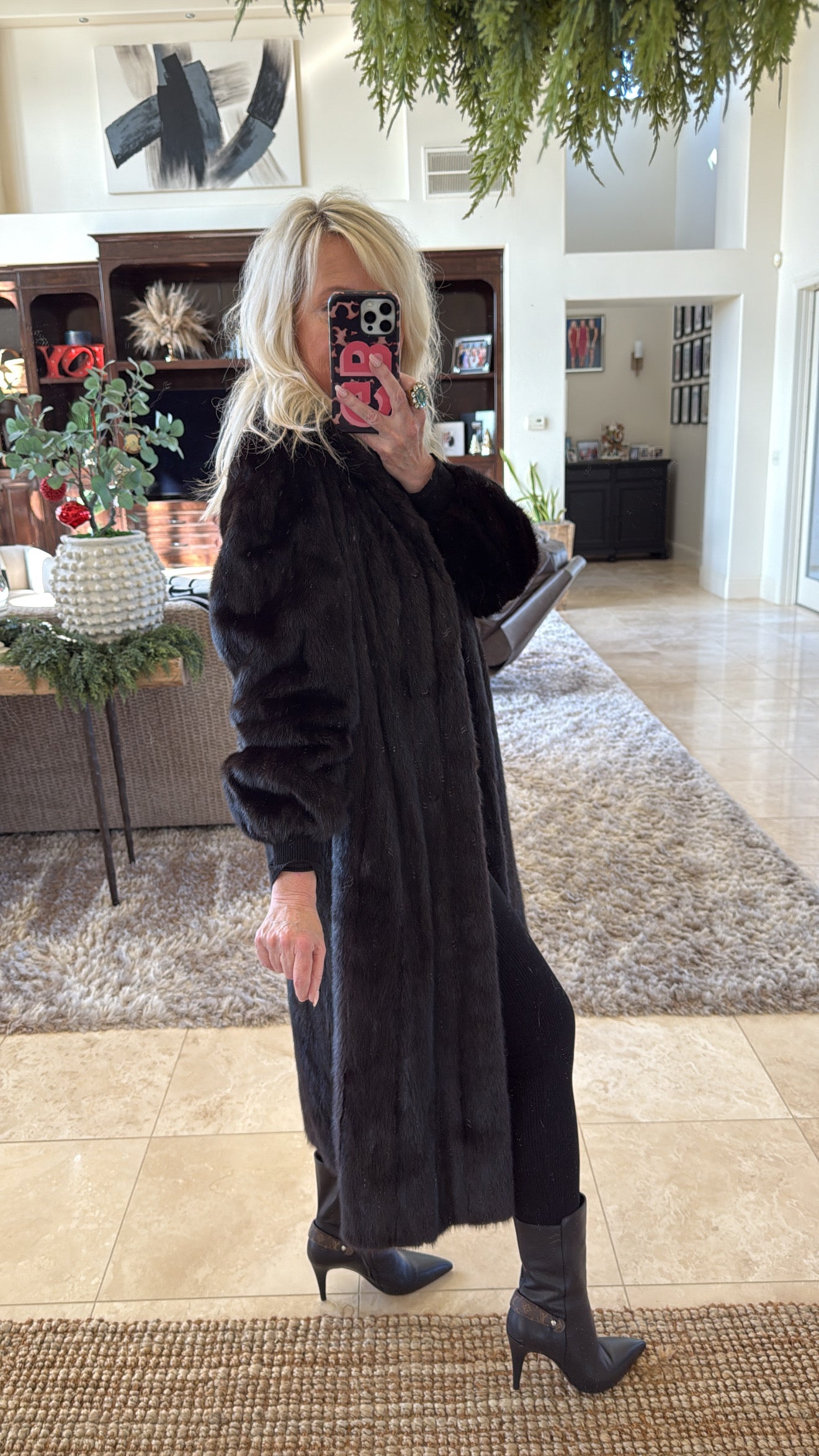 #25 Vintage Mahogany Mink Fur Coat