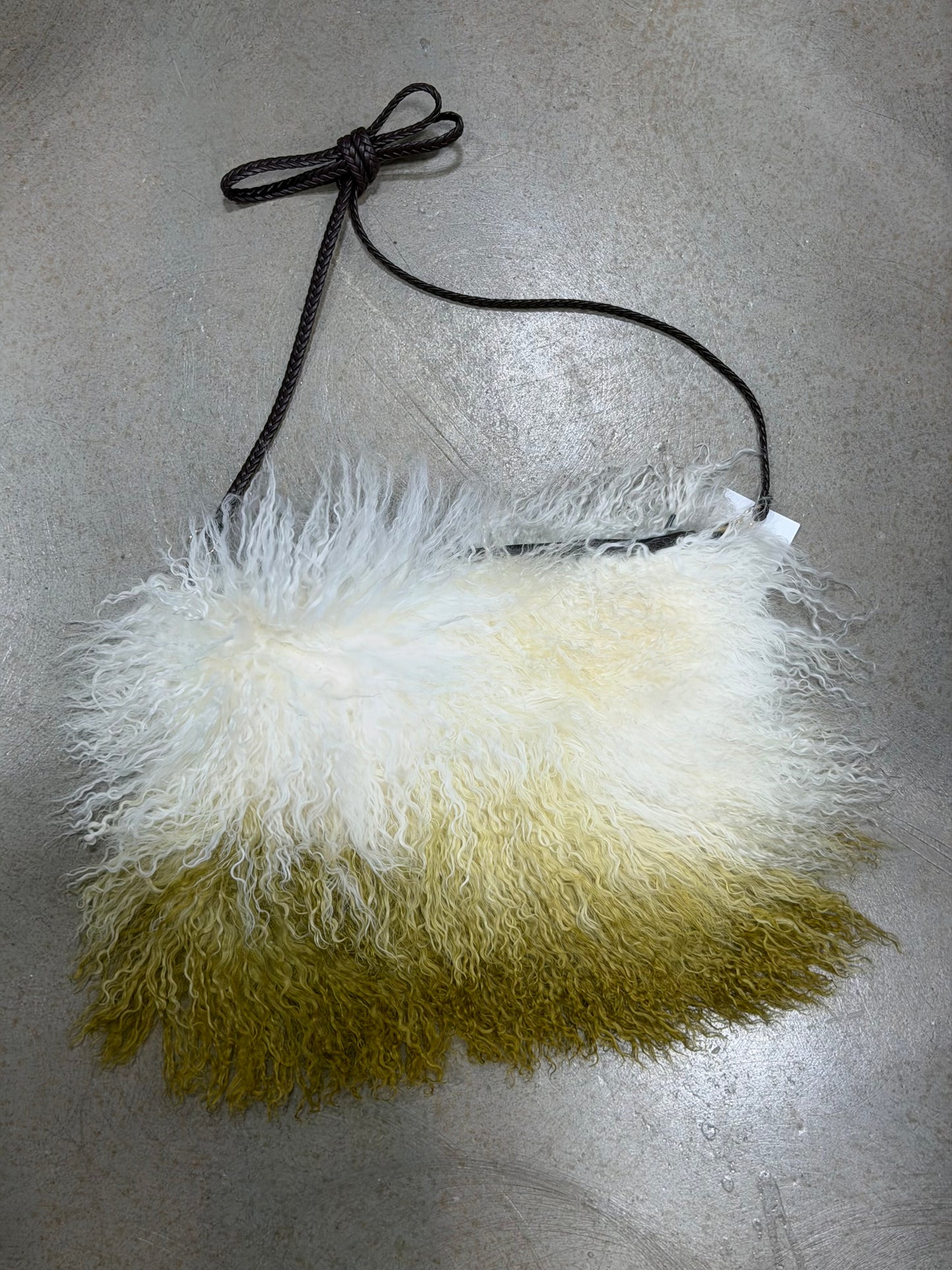 Genuine Vintage Mongolian Lamb Fur Bag
