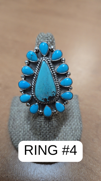 "Sundance" Adjustable Kingman Turquoise Ring