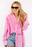 NEW!! Kendra Button Down in Pink