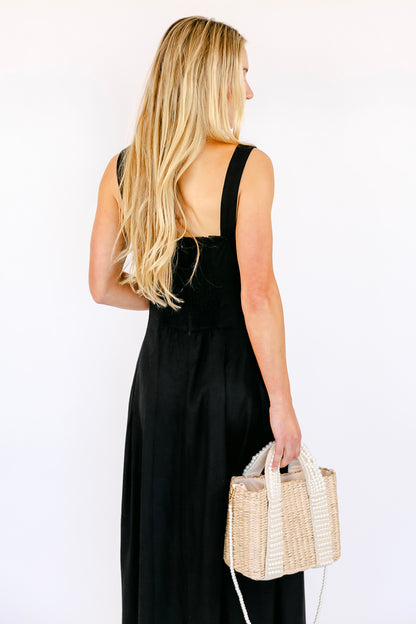 FINAL SALE!! The "Bonjour" Midi Dress in Black