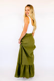 NEW!! “I’m in Linen” Maxi Skirt in Green