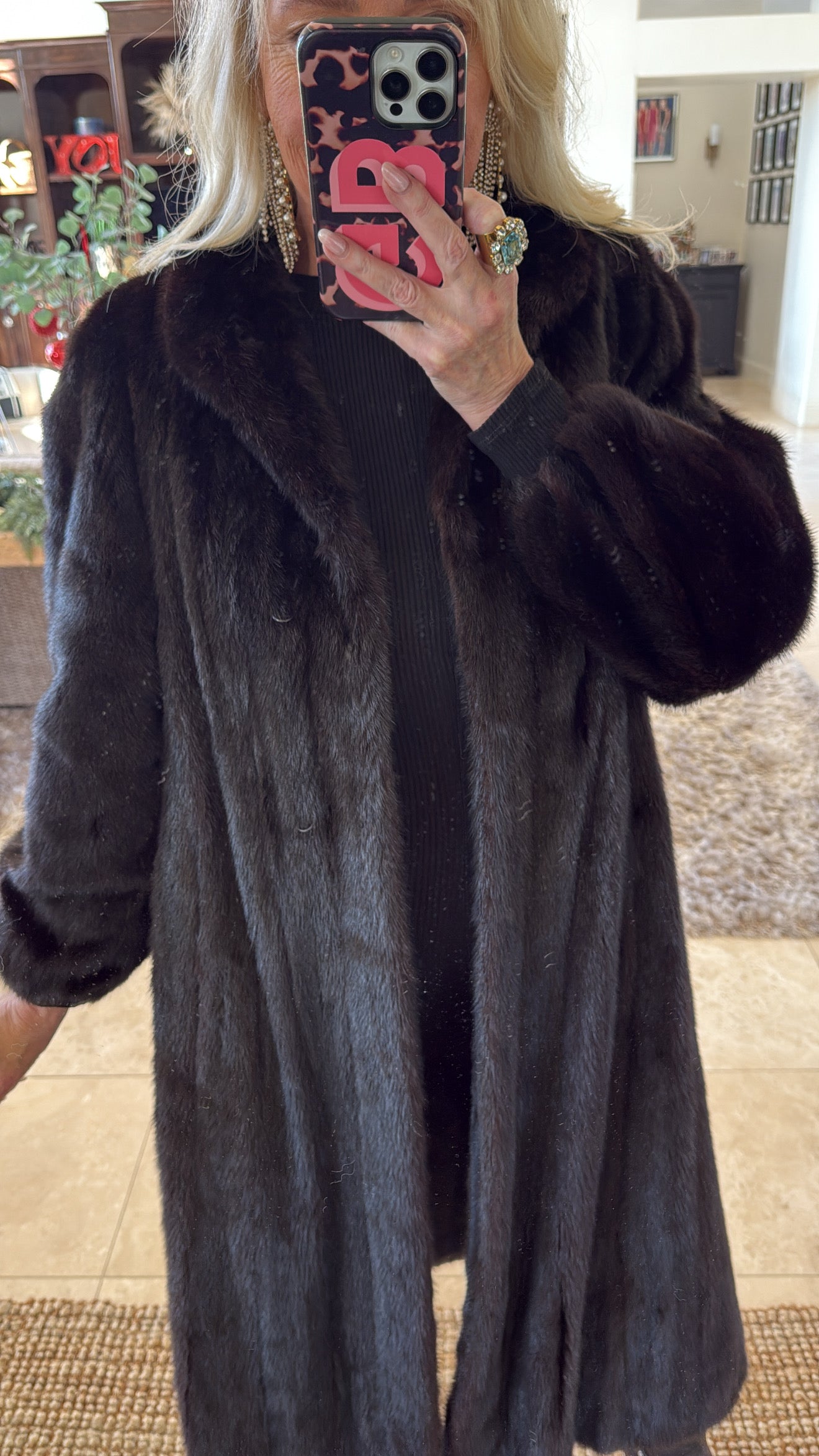 #25 Vintage Mahogany Mink Fur Coat