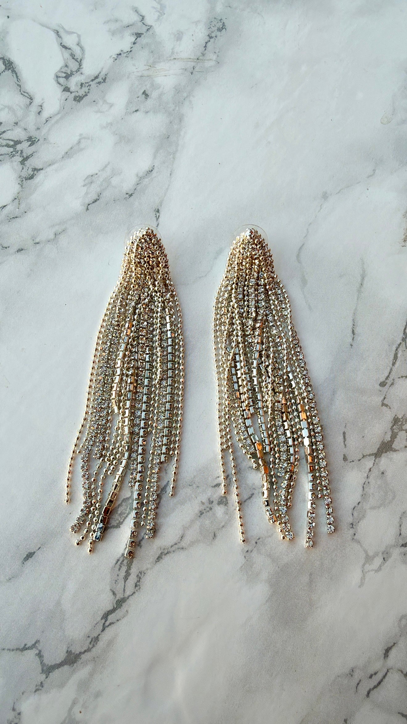The “Marilyn” Crystal & Fringe Earring