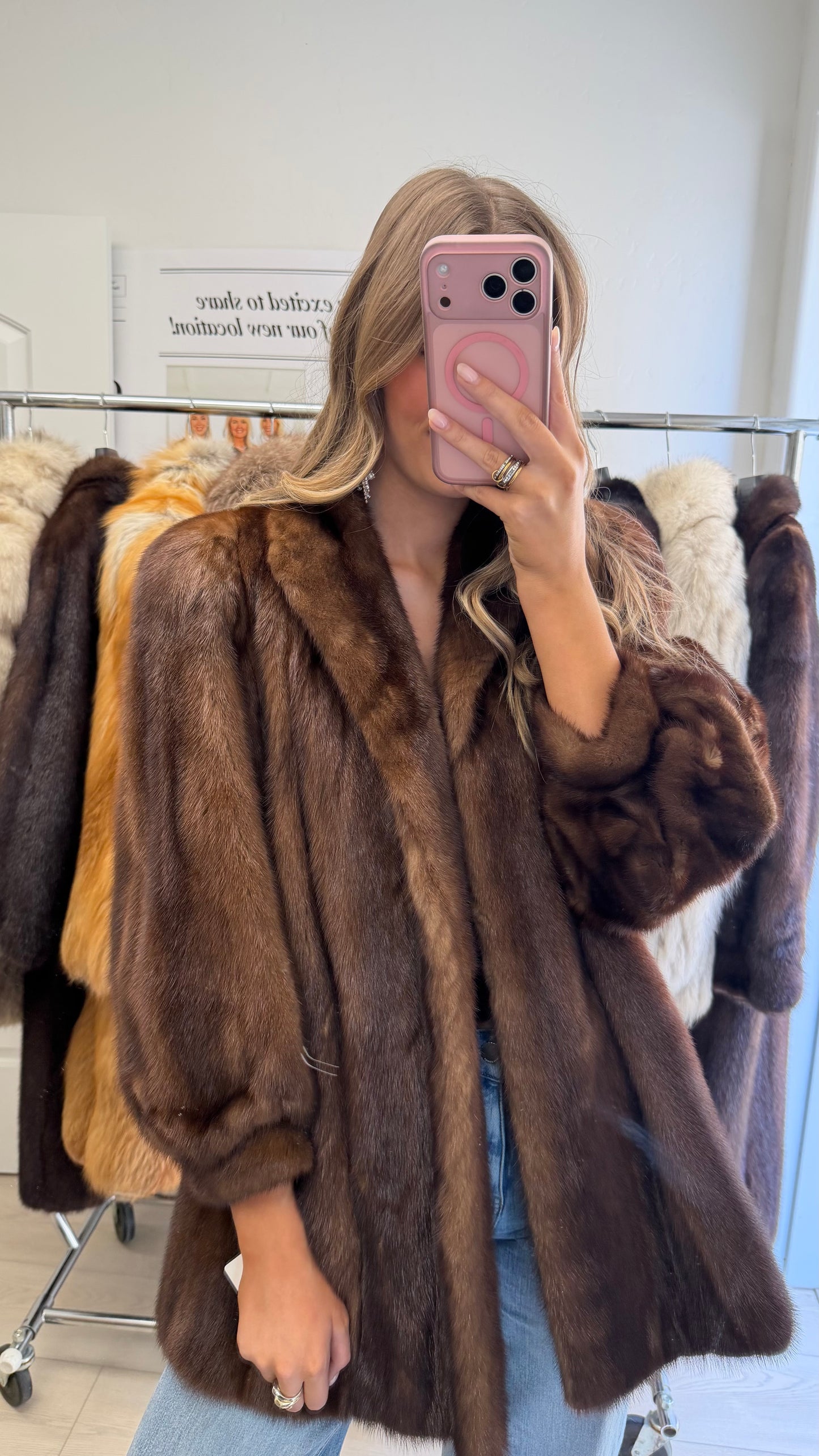 #12 Vintage Demi Buff Mink Jacket Size XS/S