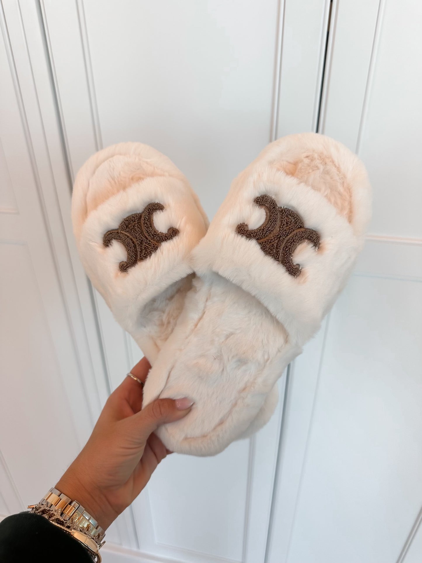 FINAL SALE!! Stella Platform Slides in Cream