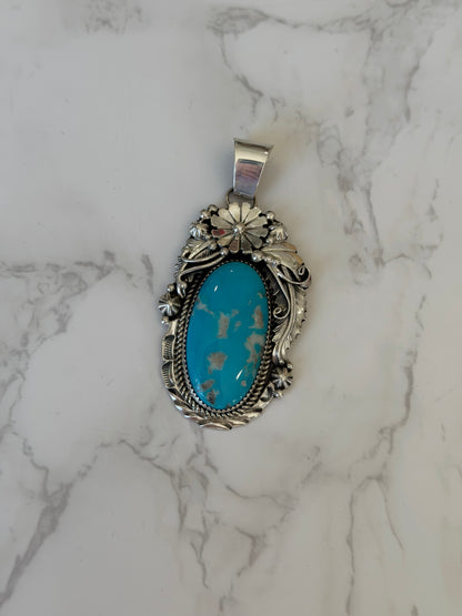 The “Sedona" Kingman Turquoise and Sterling Silver Necklace