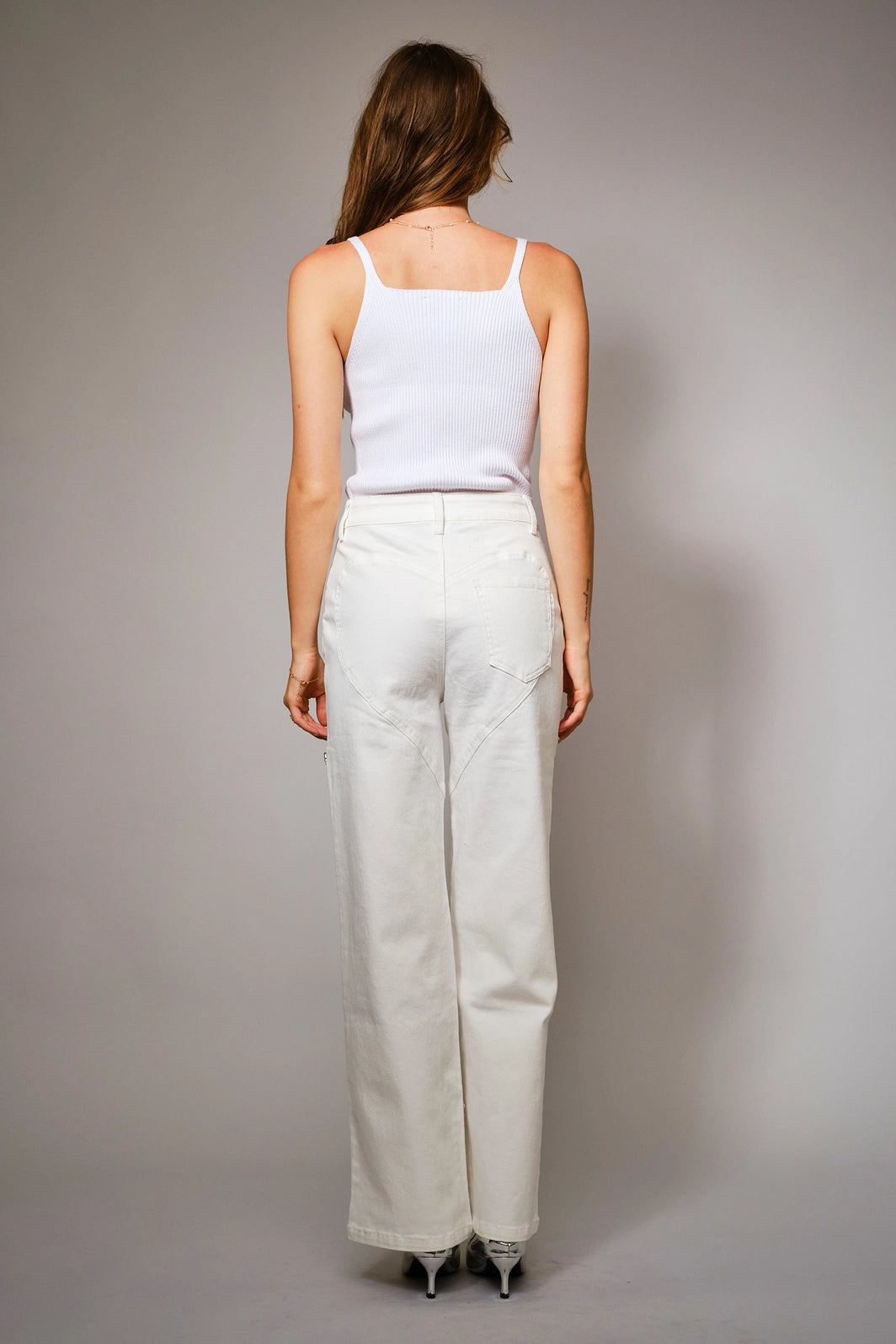 NEW!! The Nikki Denim Rhinestone Jean in White