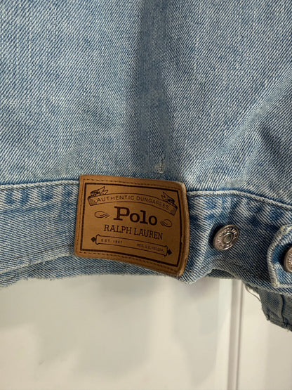 NEW!! Vintage Ralph Lauren Denim Patch Flag Jacket Size Medium