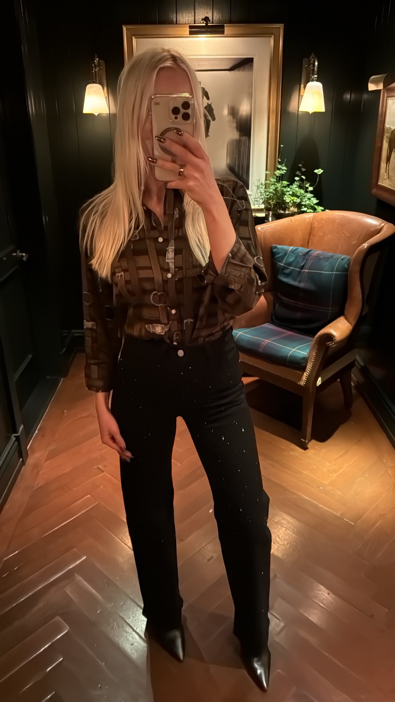 NEW!! Vintage Ralph Lauren Belt And Buckle Trompe L’oeil Archival Shirt Size Medium (fits like a small)