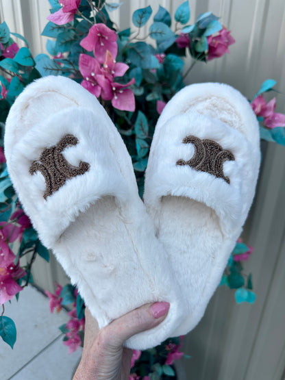 FINAL SALE!! Stella Platform Slides in Cream