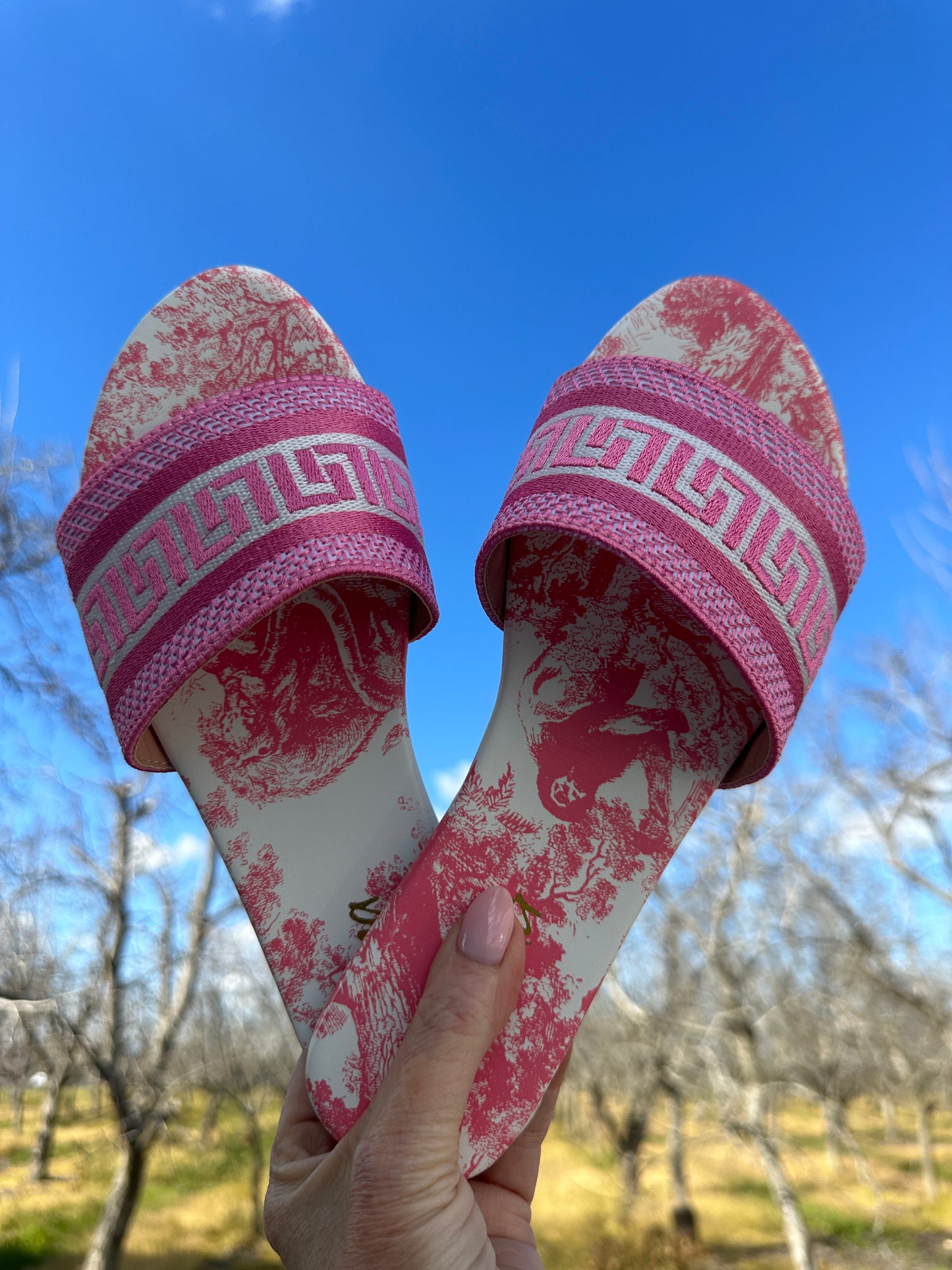 FINAL SALE!! "Mykonos" Pink Slides